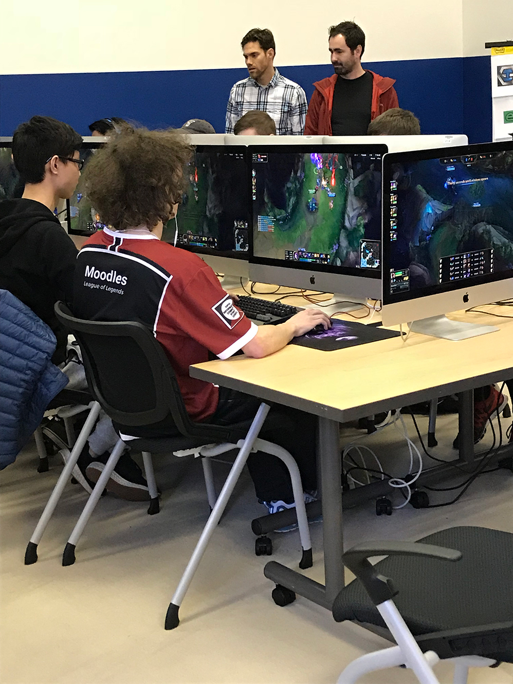 Students playing esports